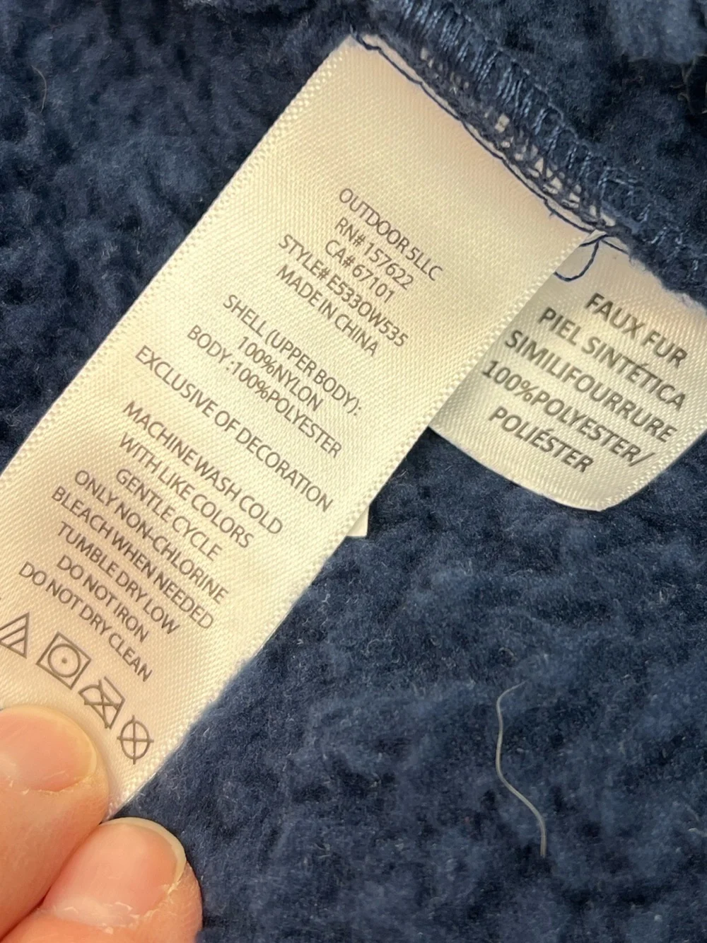 Eddie Bauer kids/ infants size 2T Two toned blue Sherpa Hooded Zip Up Jacket